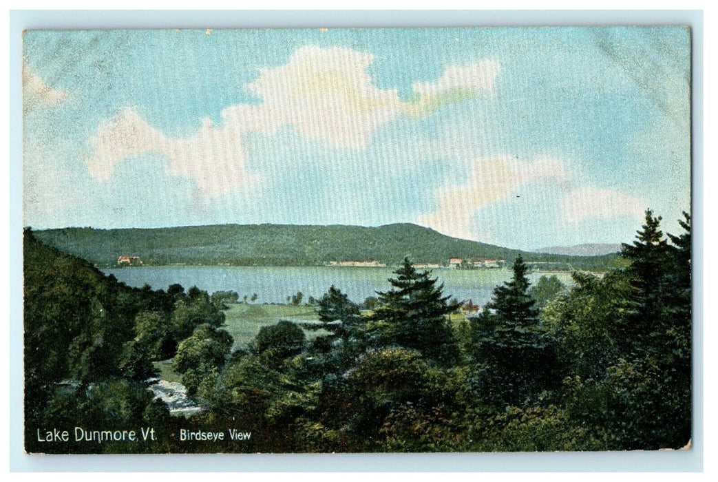 c1910 Lake Dunmore Birds Eye View Middlebury Vermont VT Antique Postcard