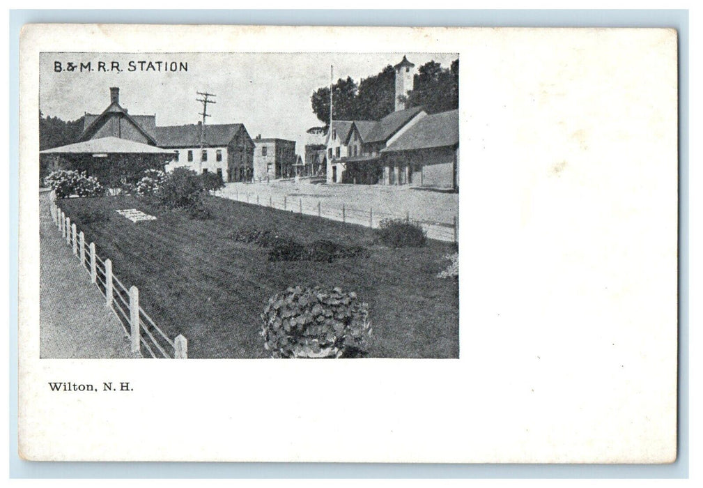 c1910's B. & M. R. R. Railroad Station Depot Wilton New Hampshire NH Postcard