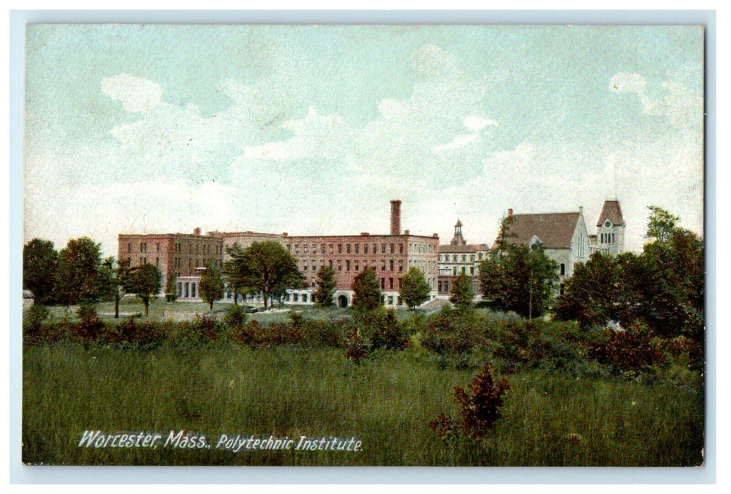 1907 Polytechnic Institute View, Worcester Massachusetts MA Antique Postcard