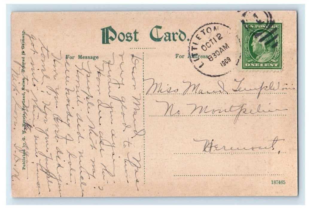1909 Leaving The Base Summit Depot Train Station Mount Washington NH Postcard
