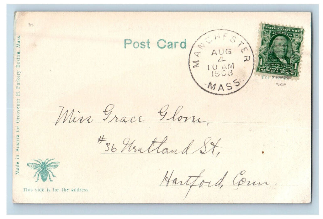 1908 Eagle Head Singing Beach Manchester By The Sea Massachusetts MA Postcard