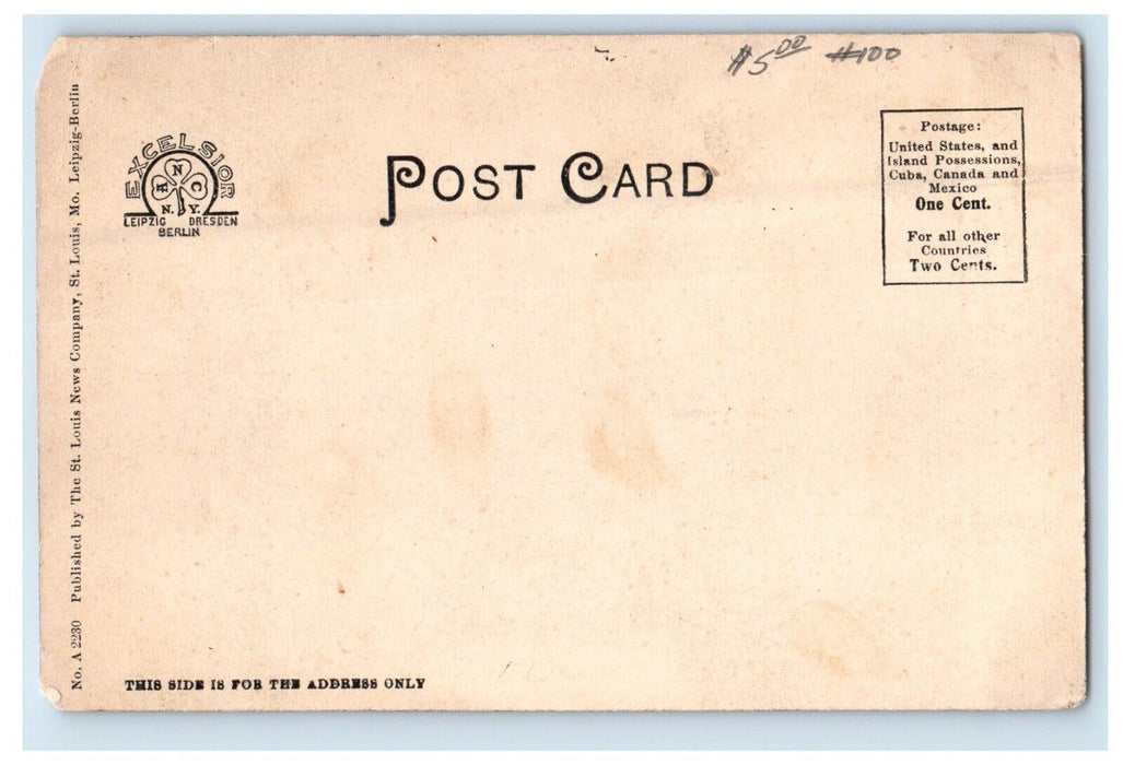 c1905 High School Building Alton Illinois IL Unposted Antique Postcard