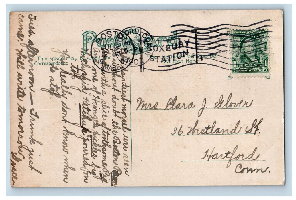1907 Three Dutch Kids, Two Jar of Beans, Boston Massachusetts MA Postcard