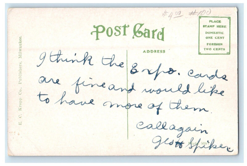 c1910's Western Wheeled Scraper Works Aurora Illinois IL Antique Postcard