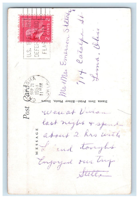1953 Main Street Methodist Church, Cleburne Texas TX Posted Postcard