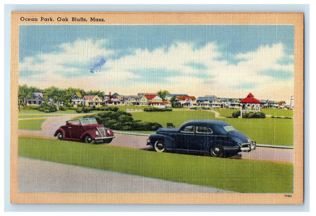 1955 Ocean Park, Oak Bluffs Massachusetts MA Posted Vintage Postcard