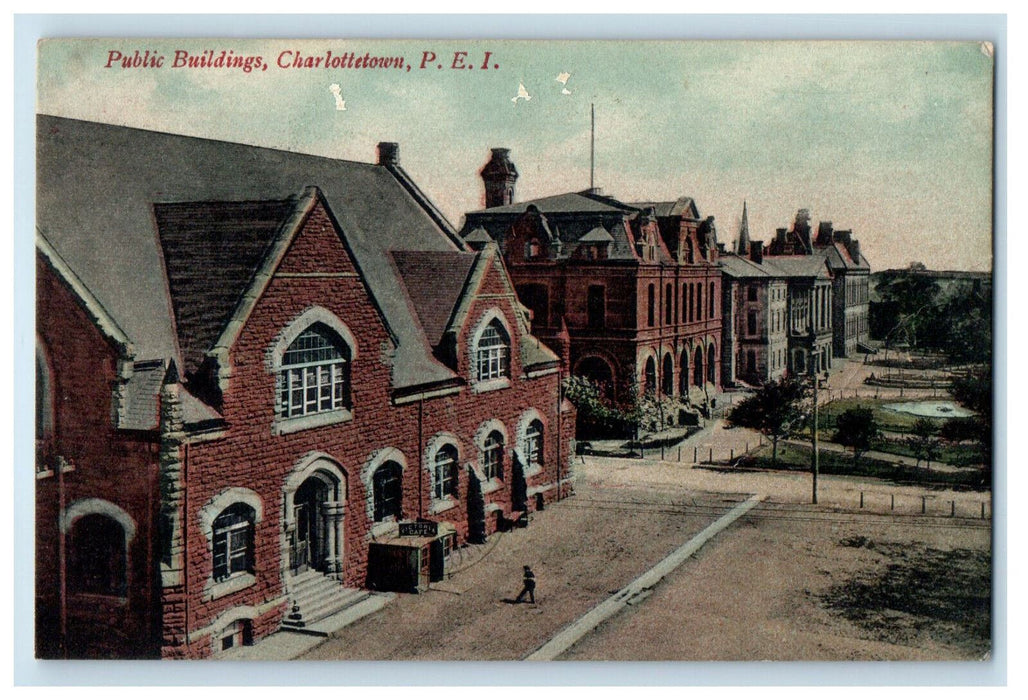 1907 Public Buildings Charlottetown Prince Edward Island Canada CA Postcard