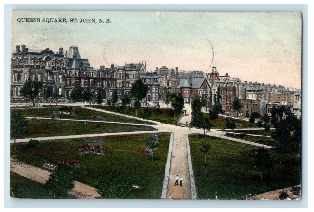 1907 Queens Square St. John New Brunswick Canada CA Foreign Postcard