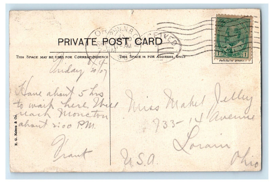 1907 Queens Square St. John New Brunswick Canada CA Foreign Postcard