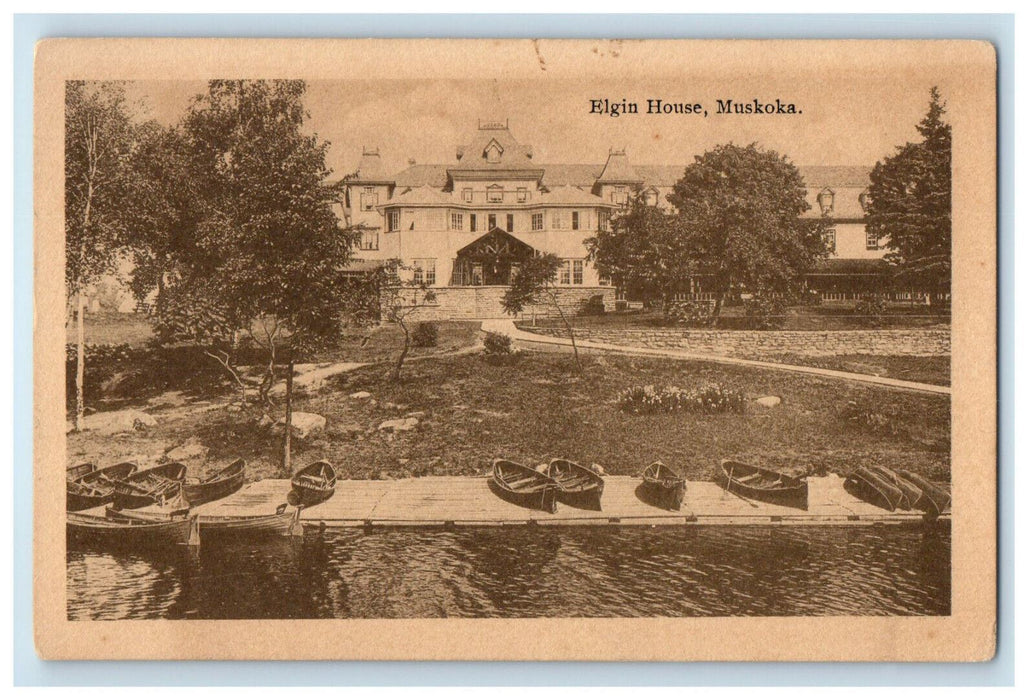 c1910 Elgin House Muskoka Ontario Canada CA Antique RO Smith Co Postcard