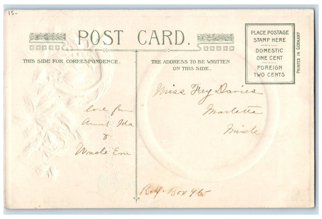 Christmas Holly Basket Windmill Winter Snow John Winsch Artist Signed Postcard