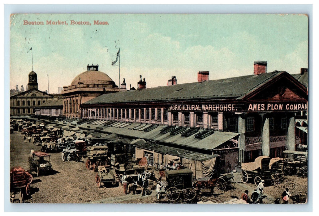 1911 Agricultural Warehouse Boston Market Boston Massachusetts MA Postcard