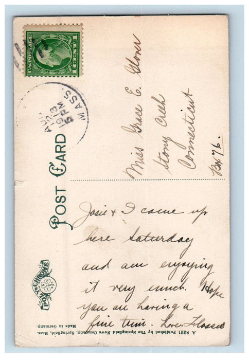 1913 The Ravine Scene, Becket Massachusetts MA Posted Antique Postcard