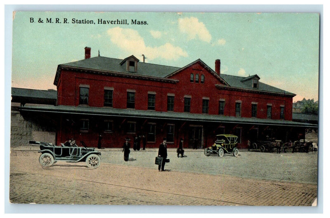 c1910's B. & M. R. R. Station Depot Haverhill Massachusetts MA Antique Postcard