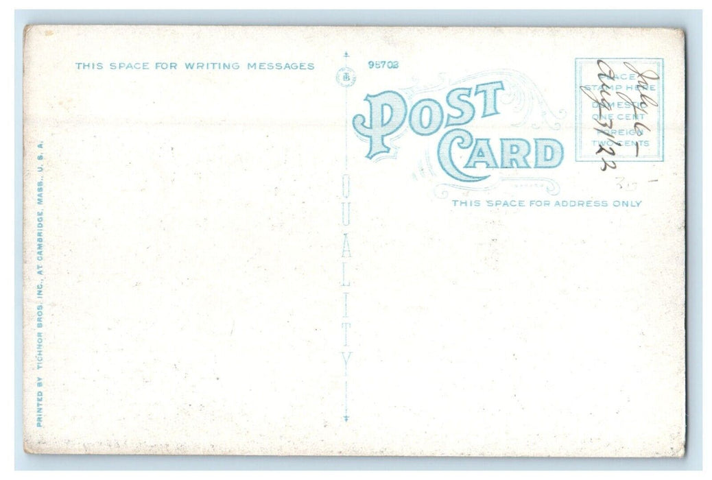 1922 In Front Of The Railway Station Depot Cars Ayer Massachusetts MA Postcard