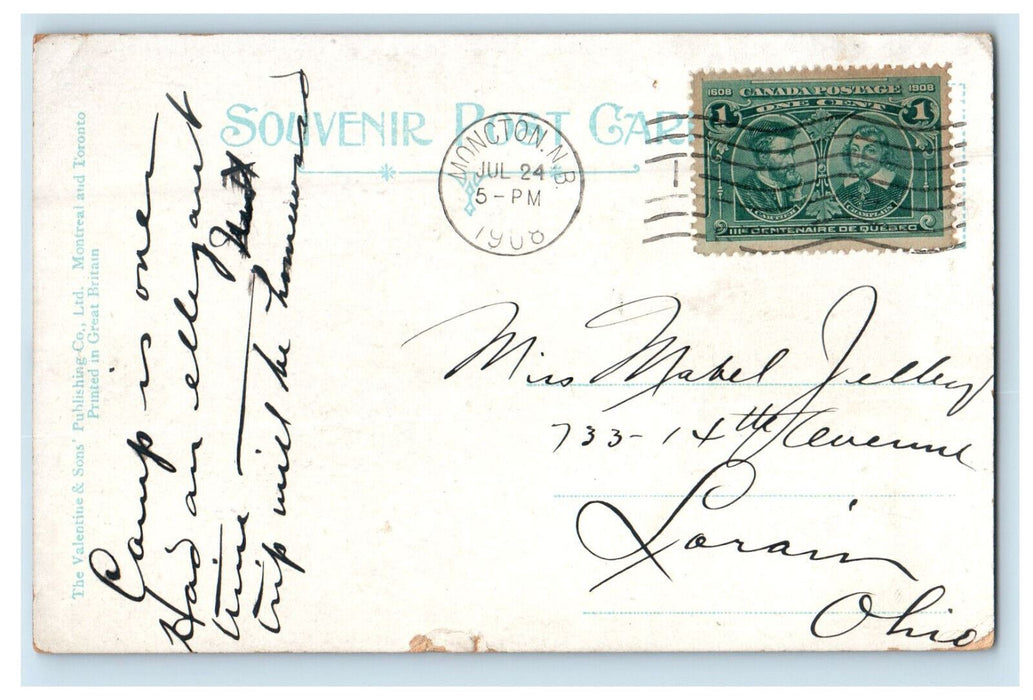 1908 SS Victoria on the St. John New Brunswick Canada CA Foreign Postcard