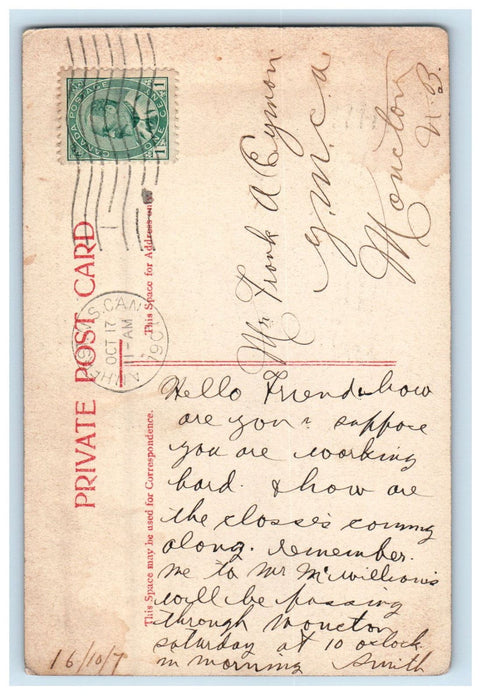1907 Multiview of Churches in Amherst, Nova Scotia Canada CA Foreign Postcard