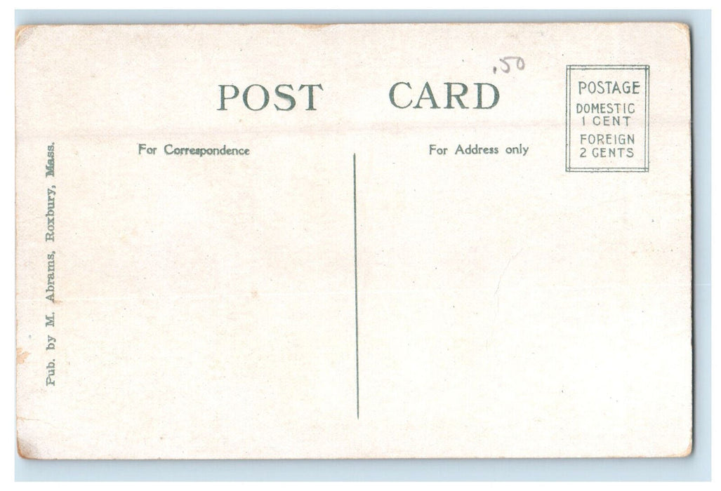 c1920 Statesman Monument, Horse Carriage Boston Massachusetts MA Posted Postcard