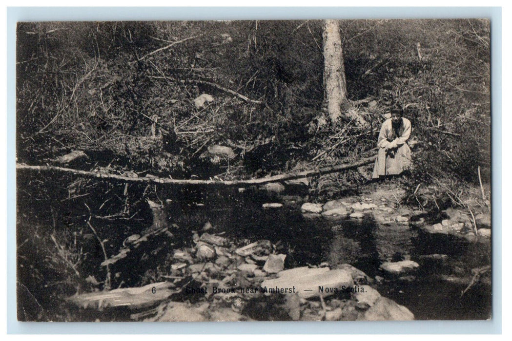 1908 Ghost Brook Near Amherst, Nova Scotia Canada CA Foreign Postcard