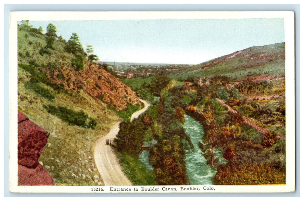 c1920s Entrance to Boulder Canon, Boulder Colorado CO Unposted Postcard