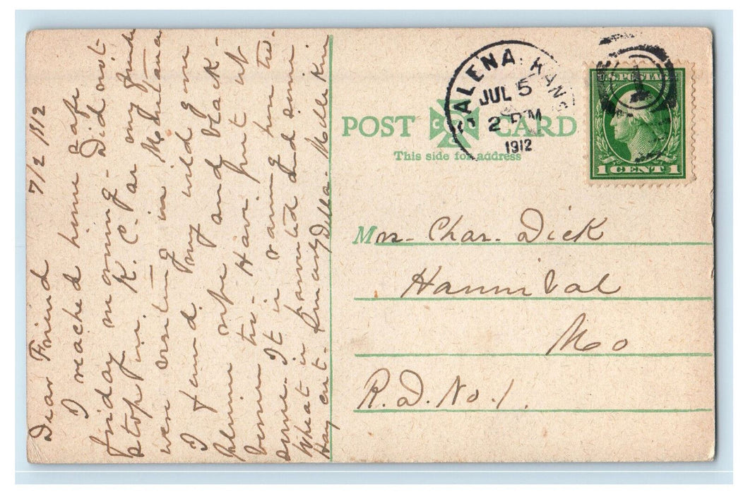 1912 Withered Trees, Cedar Bluff Near Galena Kansas KS Posted Antique Postcard