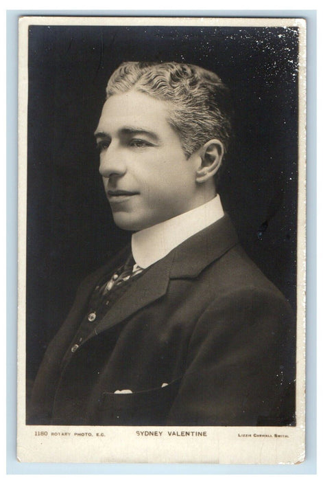 Sydney Valentine Victorian English Actor Studio Portrait RPPC Photo Postcard