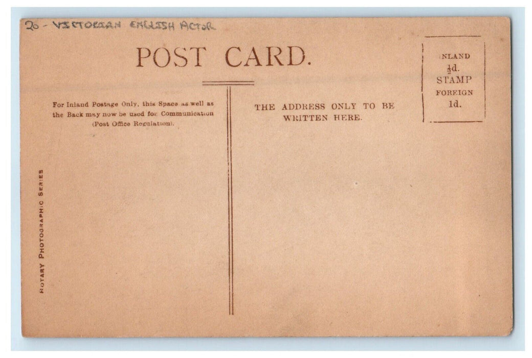 Sydney Valentine Victorian English Actor Studio Portrait RPPC Photo Postcard
