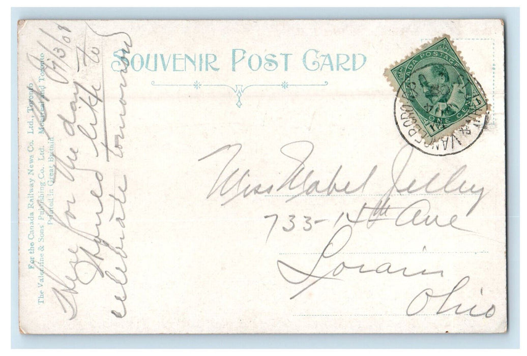 1908 Beacon Light In Harbor, St. John New Brunswick Canada CA Foreign Postcard