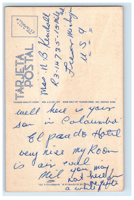 c1950s Calle De Un Barrio Residencial Barranquilla Colorado CO Postcard