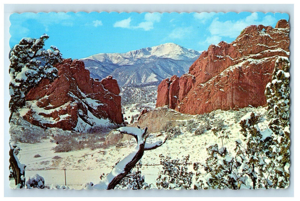 c1960s Pikes Peak, Gateway to the Garden of the Gods, Colorado CO Postcard