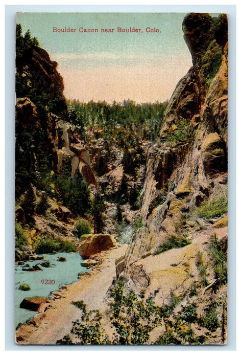 1915 Boulder Canon Near Boulder Colorado CO S.H Kress & Co Postcard