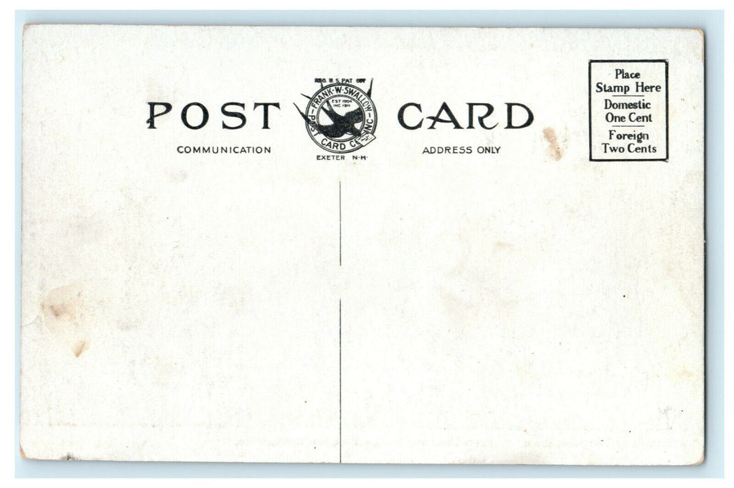 c1910 Perry Pond and Bridge East Northfield Massachusetts Antique Postcard