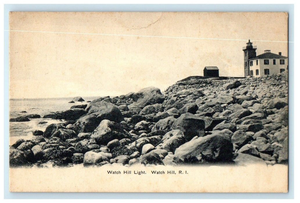 c1905 The Watch Hill Light Rhode Island RI Undivided Back Antique Postcard