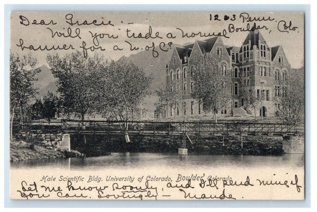 1905 Hale Scientific Bldg. University of Colorado Boulder CO Postcard