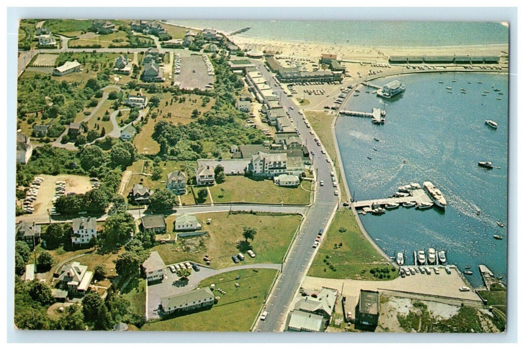 Aerial View Of Finest Beaches Yacht Watch Hill Rhode Island RI Unposted Postcard