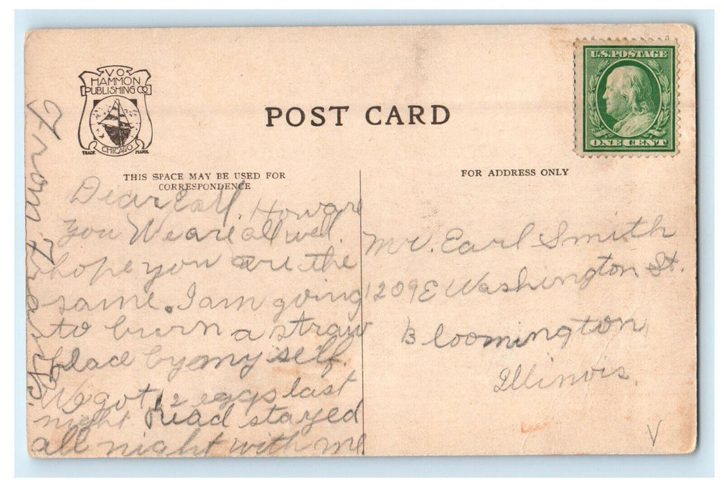 c1910s The Keeley Institute, Livingston Hotel, Dwight Illinois IL Postcard