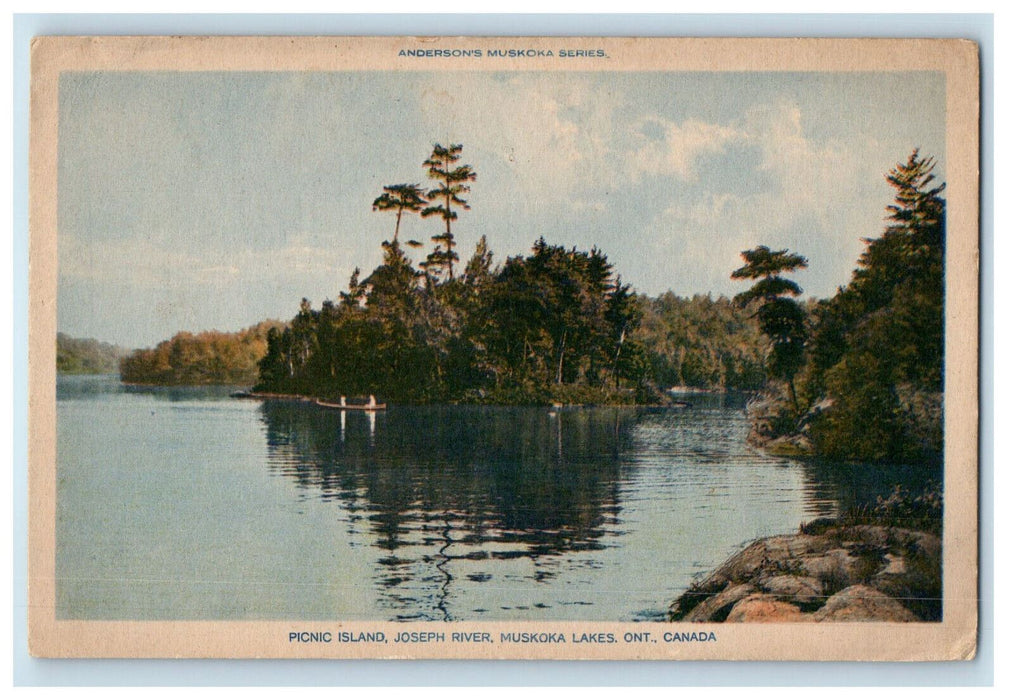 c1910 Picnic Island Joseph River Muskoka Lakes Canada CA Foreign Postcard