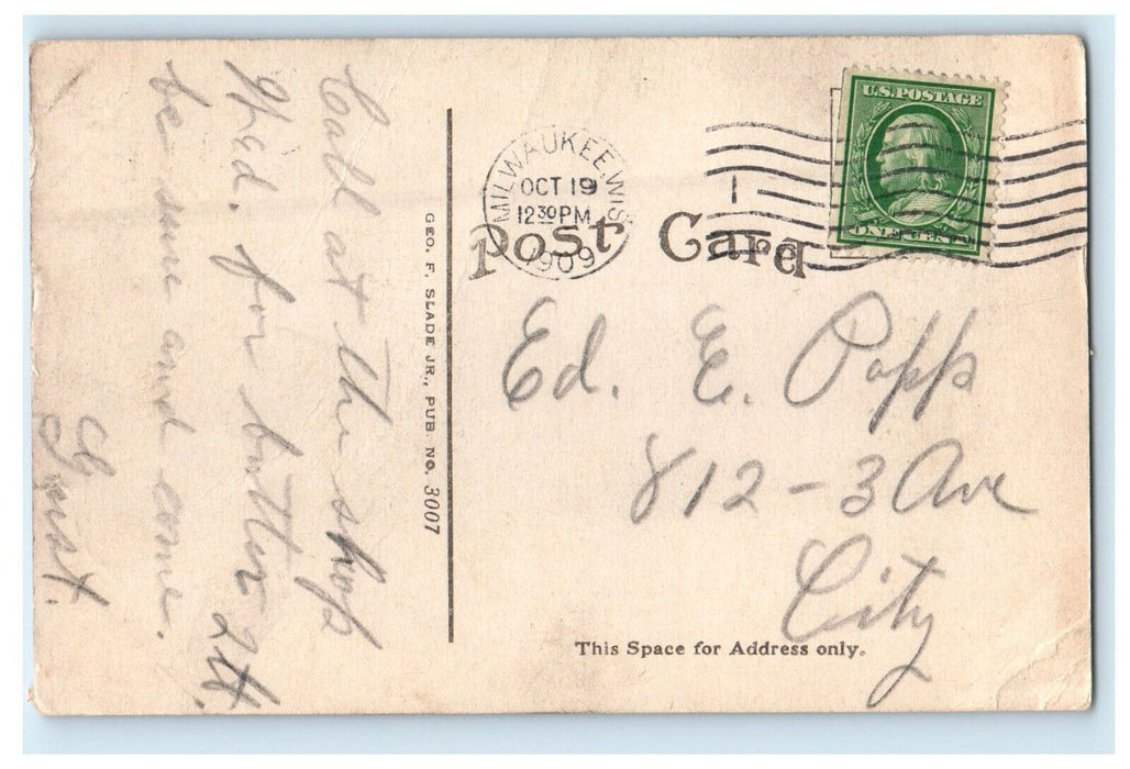 1909 Tall Trees and a Cove at Lake Sunapee Lake New Hampshire NH Postcard