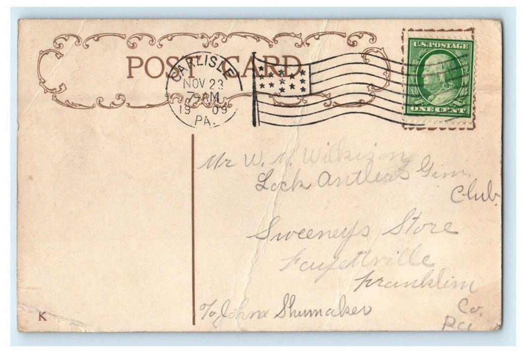 1909 Little Girl On Phone "Hello Papa Will You Be Home To-Night?" Desk Postcard