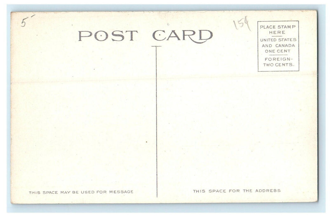 1912 Memorial Hospital and Blue Sky View, Worcester Massachusetts MA Postcard