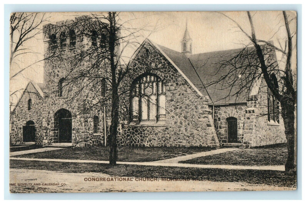 1907 Congregational Church Richmond Hill Long Island New York Jamaica Postcard