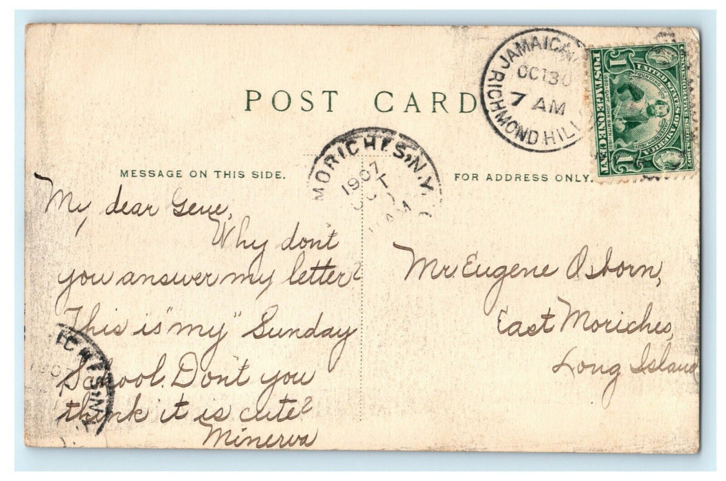 1907 Congregational Church Richmond Hill Long Island New York Jamaica Postcard