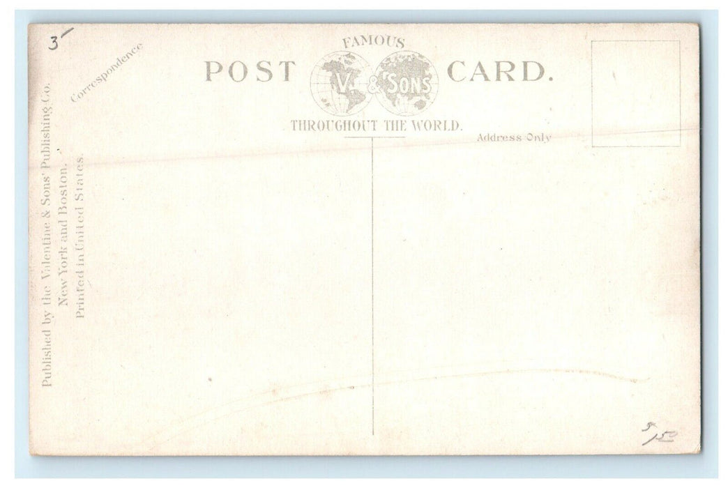 1911 Boats Sailing, Lake Quinsigamond Worcester Massachusetts MA Postcard