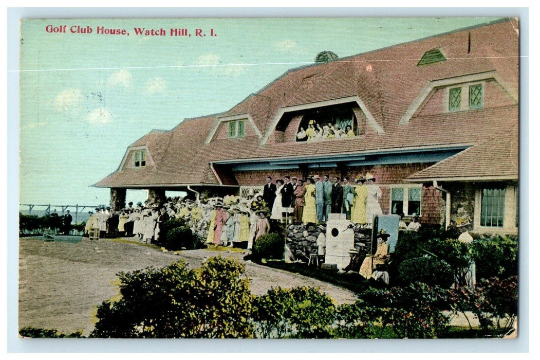 c1910's Golf Club House Watch Hill Road Rhode Island RI Antique Postcard