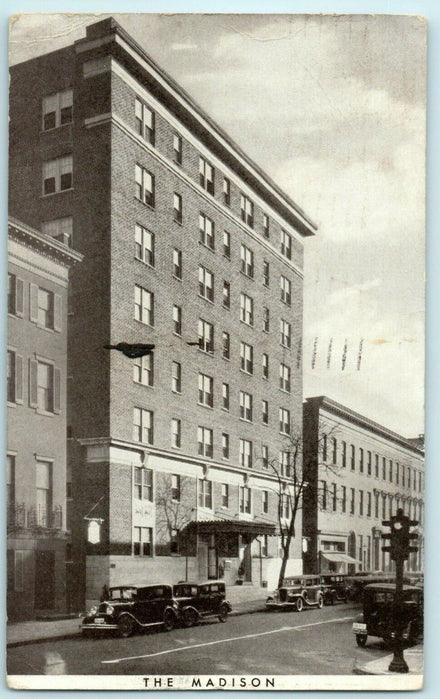 1938 The Madison Apartment Hotel Baltimore Maryland MD Newtown PA Postcard