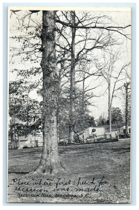 c1910 Secession Hill Abbeville South Carolina SC Unposted Antique Postcard