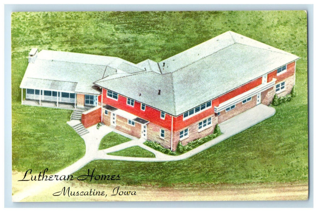 c1910s Lutheran Homes Muscatine Iowa IA Unposted Antique Postcard