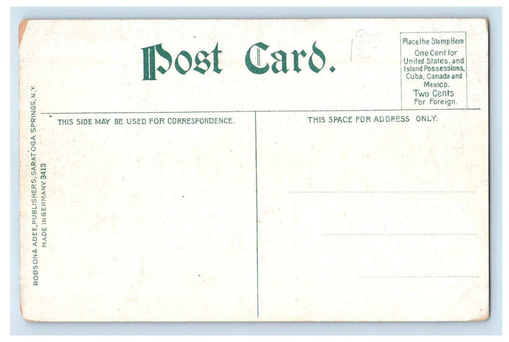 c1910's Railroad Station Depot At Saratoga New York NY Unposted Antique Postcard