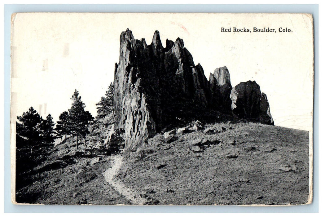 c1910 Scene of Red Rocks, Boulder Colorado CO Antique Unposted Postcard