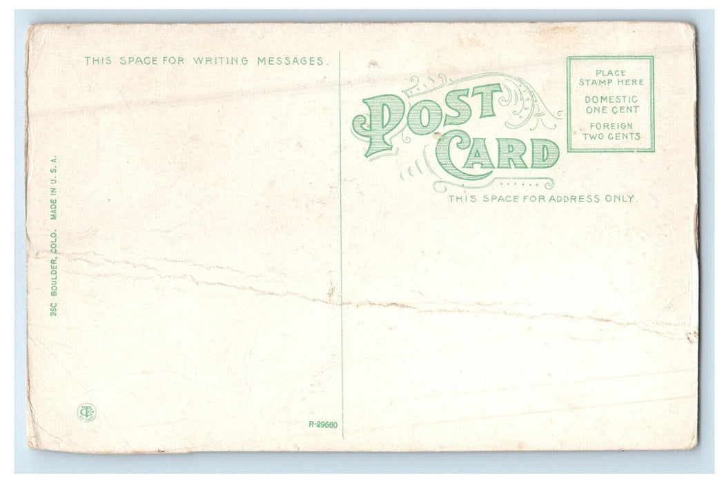 c1910 Scene of Red Rocks, Boulder Colorado CO Antique Unposted Postcard
